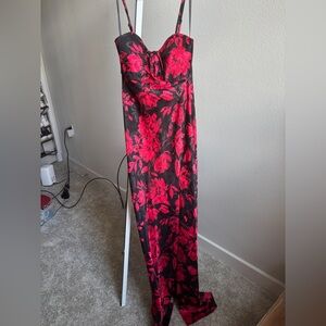 Next Black and Red Floral Dress